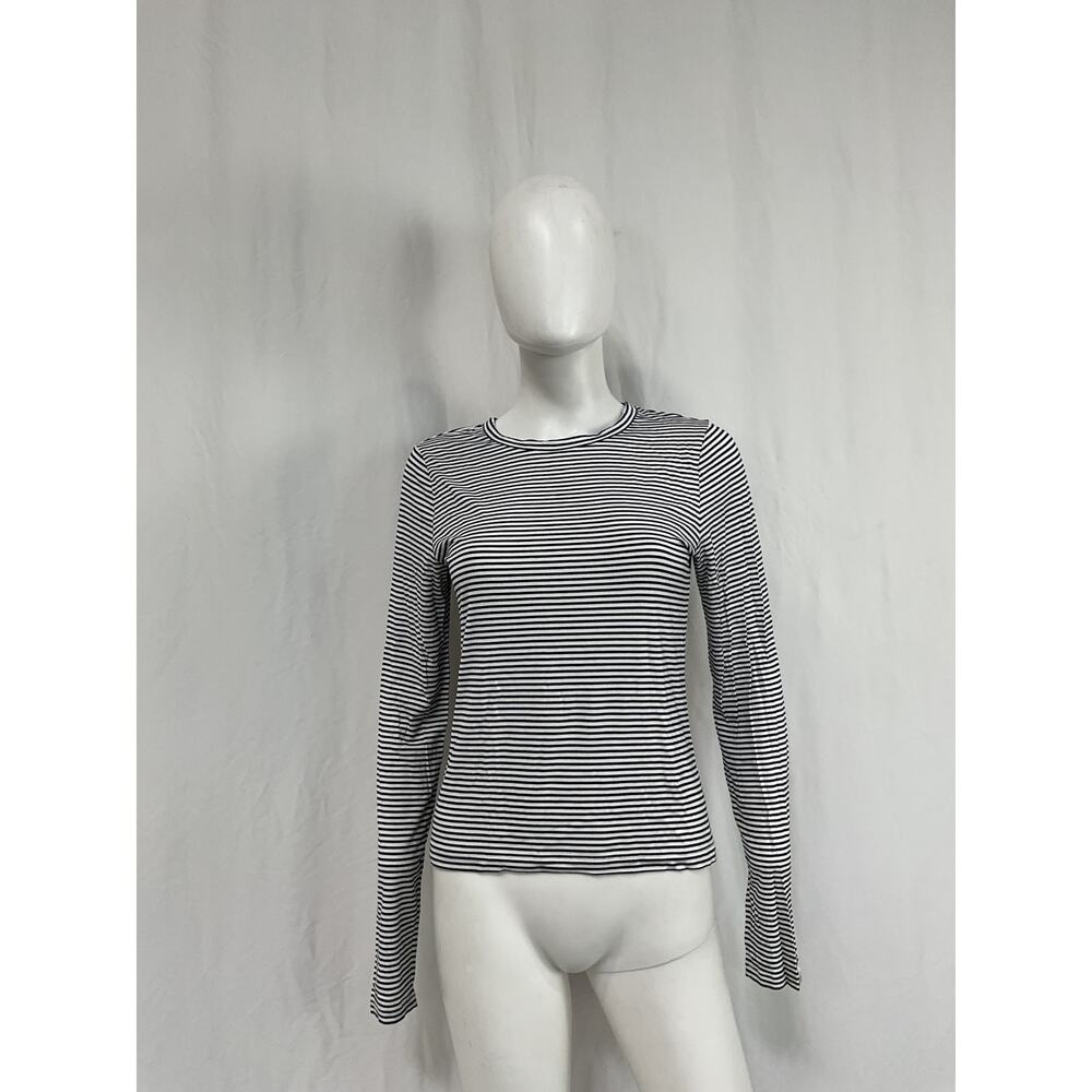 Rag & Bone 'Luca' Black Modal Stripe Long Sleeve … - image 2